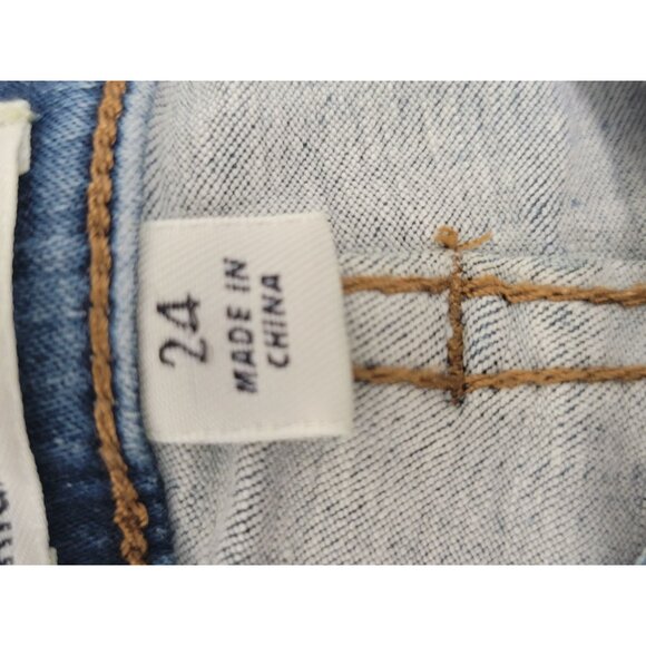 J Crew Denim Blue‎ Jeans Size 24 " Waist Skinny Fit Straight Leg - Picture 6 of 7